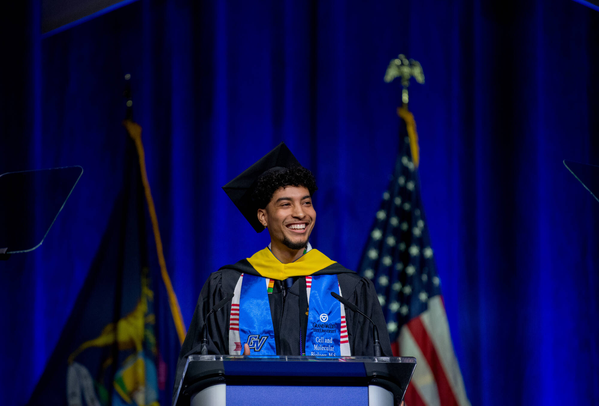 CMB student graduating.